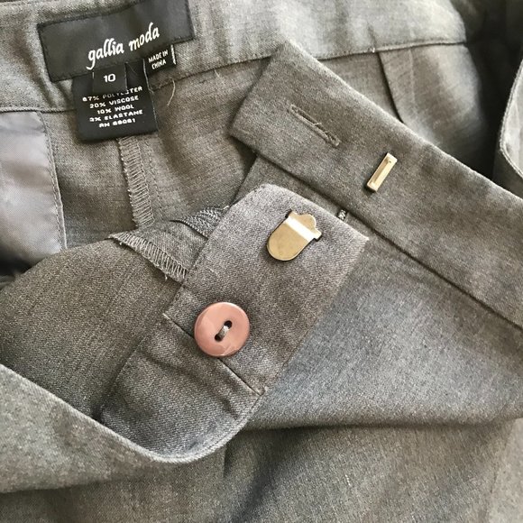 ⏰Slacks by Gallia Moda | Charcoal Gray | Size 10 - Picture 7 of 8